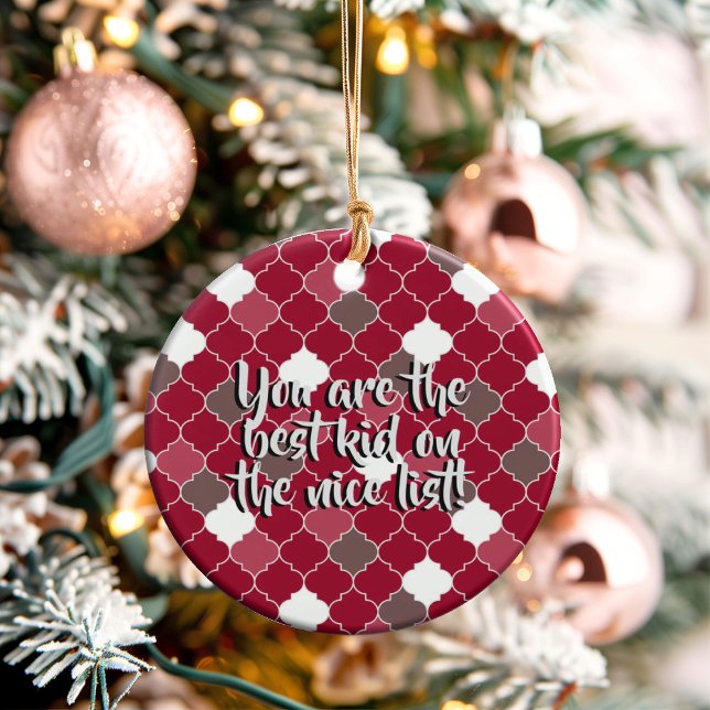 Personalized Best Kid Keramik Ornament (Thoughtful Custom Gift Idea for Milestones, doubles as an ornament or a collectible gift tag.)