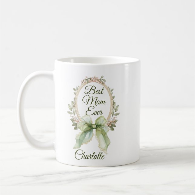 Personalized Best Mom Ever Mug with Name Kaffeetasse (Links)