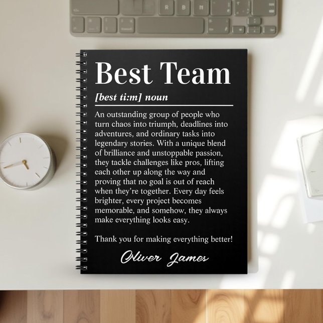 Personalized Best Team Appreciation Office Gift Notizblock (Von Creator hochgeladen)