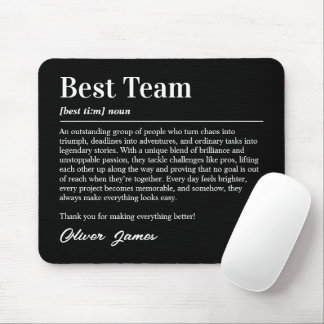 Personalized Best Team Definition Appreciation Mousepad