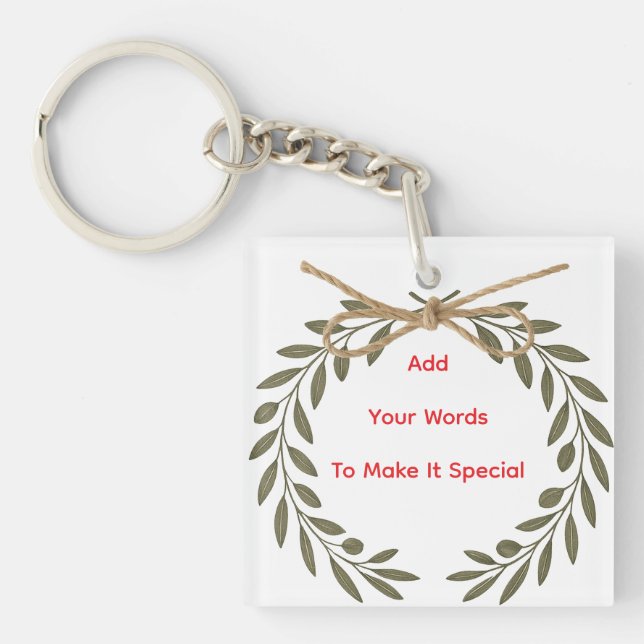 Personalized “Best Wishes” Acrylic Keychain (Devant)