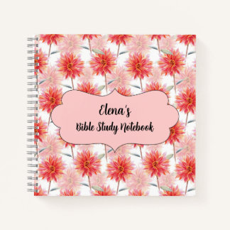 Personalized Bible Study Notebook with Watercolor  Notizbuch