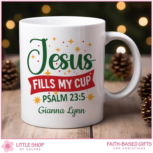 Personalized Bible Verse Christmas Kaffeetasse (Von Creator hochgeladen)