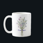 Personalized Birth Flower Aster Custom Kaffeetasse<br><div class="desc">Celebrate a special connection with our Watercolor Birth Flower Personalized Mug. Featuring a floral illustration that represents the unique beauty of their birth month, this mug blends artistic flair with everyday functionality. The soft, ethereal watercolor textures pop against the crisp ceramic, creating a piece that feels more like a work...</div>