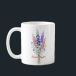 Personalized Birth Flower Larkspur Custom Kaffeetasse<br><div class="desc">Celebrate a special connection with our Watercolor Birth Flower Personalized Mug. Featuring a floral illustration that represents the unique beauty of their birth month, this mug blends artistic flair with everyday functionality. The soft, ethereal watercolor textures pop against the crisp ceramic, creating a piece that feels more like a work...</div>