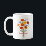 Personalized Birth Flower Marigold Custom Kaffeetasse<br><div class="desc">Celebrate a special connection with our Watercolor Birth Flower Personalized Mug. Featuring a floral illustration that represents the unique beauty of their birth month, this mug blends artistic flair with everyday functionality. The soft, ethereal watercolor textures pop against the crisp ceramic, creating a piece that feels more like a work...</div>