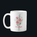 Personalized Birth Flower Pink Rose Custom Kaffeetasse<br><div class="desc">Celebrate a special connection with our Watercolor Birth Flower Personalized Mug. Featuring a floral illustration that represents the unique beauty of their birth month, this mug blends artistic flair with everyday functionality. The soft, ethereal watercolor textures pop against the crisp ceramic, creating a piece that feels more like a work...</div>