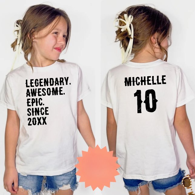Personalized Birthday 10th 12th 14th Birthday Gift T-Shirt (Von Creator hochgeladen)