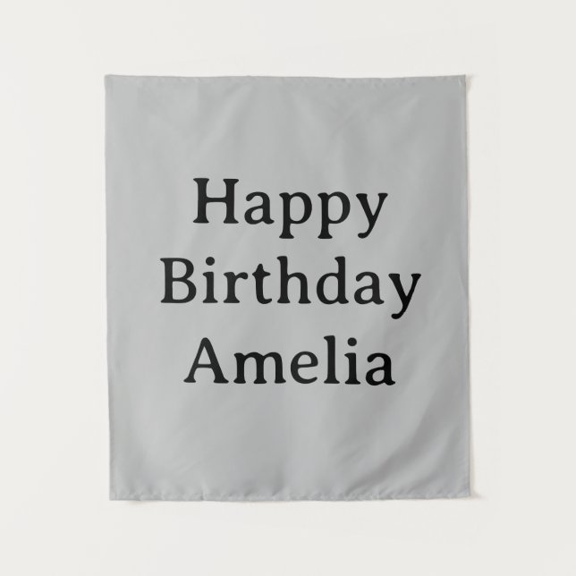 Personalized Birthday Banner Custom Name Flag Wall Wandteppich (Vorderseite)