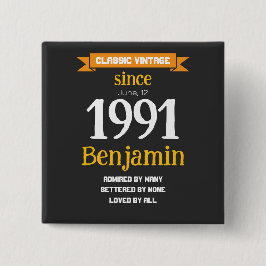 Personalized Birthday Gift Button