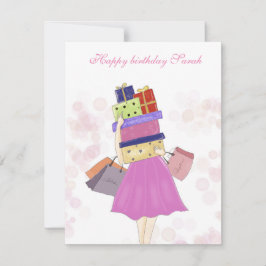  Personalized birthday, illustration Mitteilungskarte