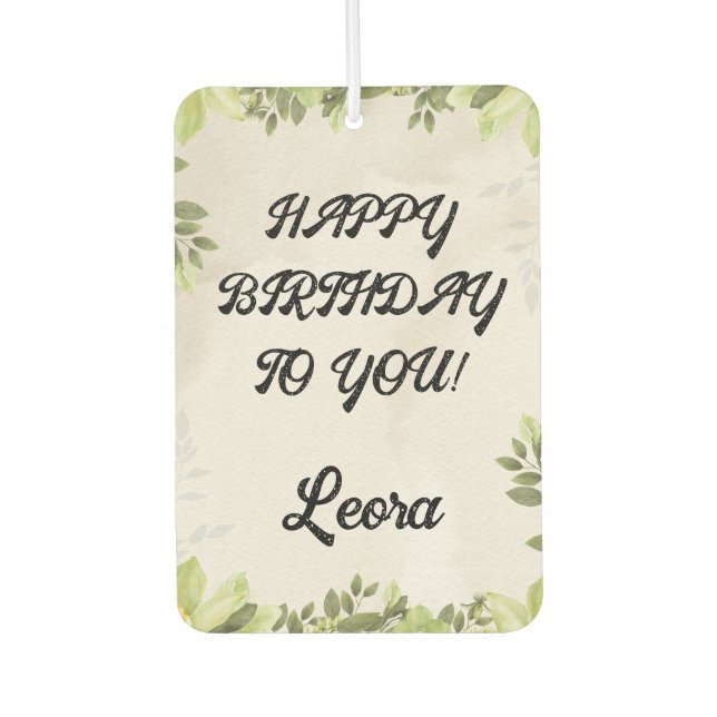 Personalized Birthday Message Gift Autolufterfrischer (Vorderseite)