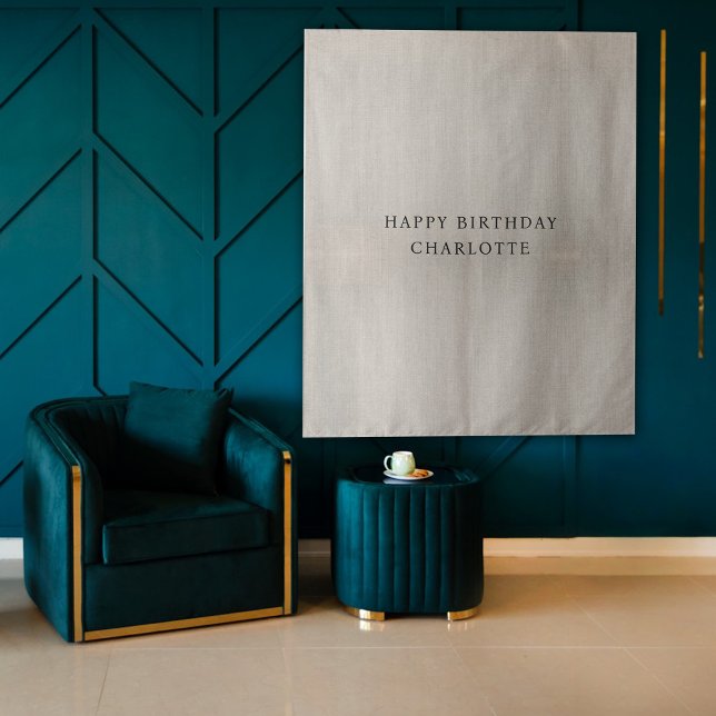 Personalized Birthday Name Flag Fabric Banner Wandteppich (Personalized Birthday Name Flag Fabric Banner Tapestry)