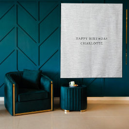 Personalized Birthday Name Flag Fabric Banner Wandteppich