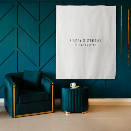 Personalized Birthday Name Flag Fabric Banner Wandteppich