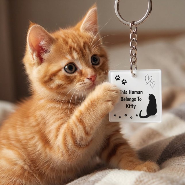 Personalized Black Cat Keychain Schlüsselanhänger (Von Creator hochgeladen)