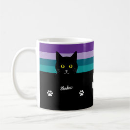 Personalized Black Cat Mug For Cat Moms And Dads Kaffeetasse