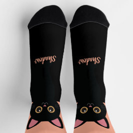 Personalized Black Cat Socks - Gift For Cat lovers Socken