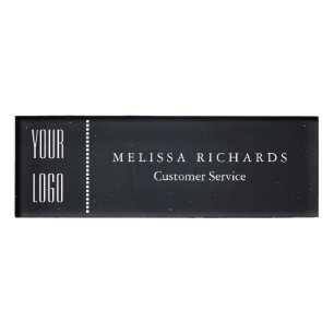 Personalized Black Chalkboard Small Name Badge