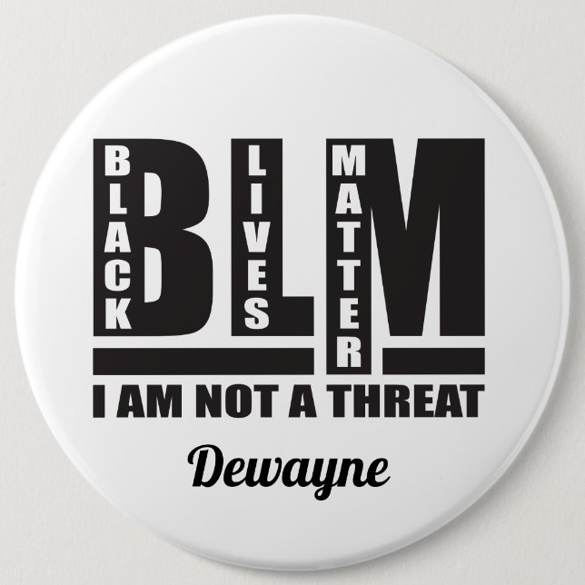 Personalized Black Lives Matter Button (Vorderseite)