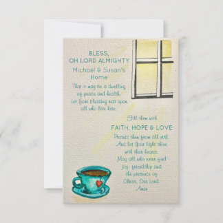 Personalized Bless This Home – Prayer Card Einladung