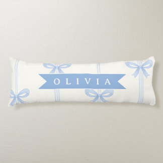 Personalized Blue Bow Coquette Name Aesthetic Seitenschläferkissen