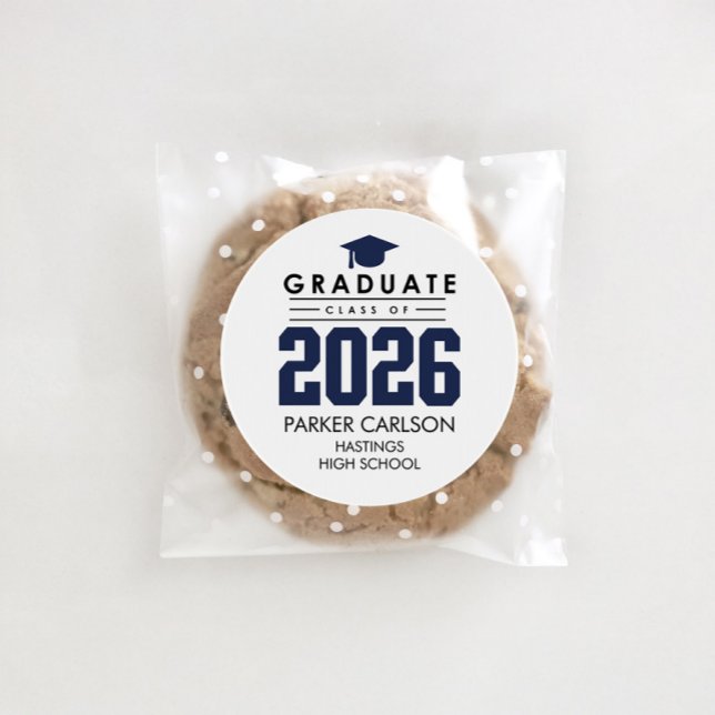 Personalized Blue Class of 2026 Graduation Sticker (Von Creator hochgeladen)