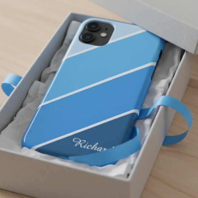 Personalized Blue iPhone Case with Name for Him (Von Creator hochgeladen)