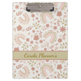 Personalized Boho Rainbow Klemmbrett