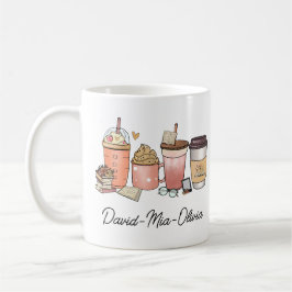 Personalized Book & Coffee Day Mug – Custom Name  Kaffeetasse
