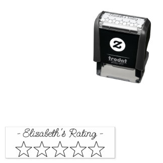 Personalized Book or Movie Review 5 Star Rating Permastempel