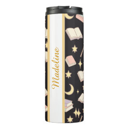 Personalized Bookish Girly Dark Magic Cute Name Thermosbecher