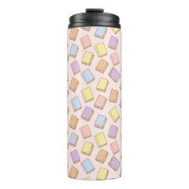 Personalized Bookish Girly Pink Book Cute Bow Name Thermosbecher