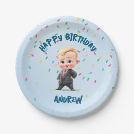Personalized Boss Baby Birthday Paper Plates Pappteller