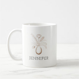 Personalized Botanical Easter Mug Elegant Gift