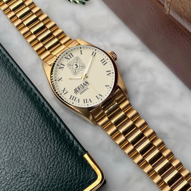 Personalized Boutique Emblem Vintage Luxury  Armbanduhr (Von Creator hochgeladen)