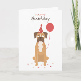 Personalized Boxer Birthday Card, boxer lover card Karte