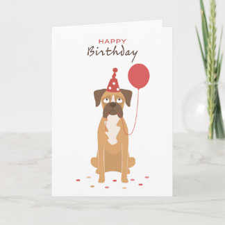 Personalized Boxer Birthday Card, boxer lover card Karte