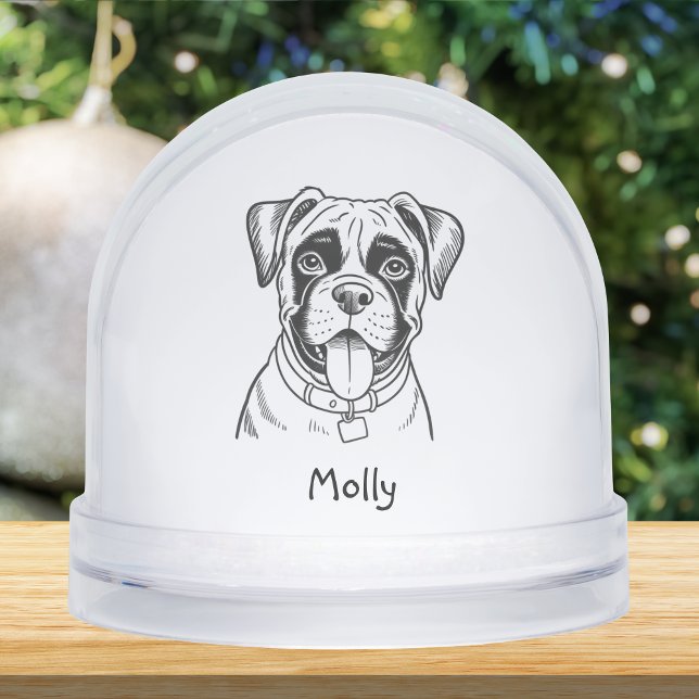 Personalized Boxer Dog Christmas Schneekugeln (Von Creator hochgeladen)