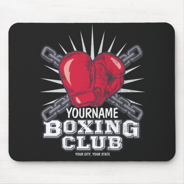 Personalized Boxing Gloves Fighter Champion Boxer  Mousepad (Vorne)