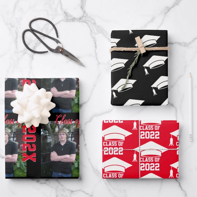 Personalized Boys Graduation  Geschenkpapier Set (Vorderseite)