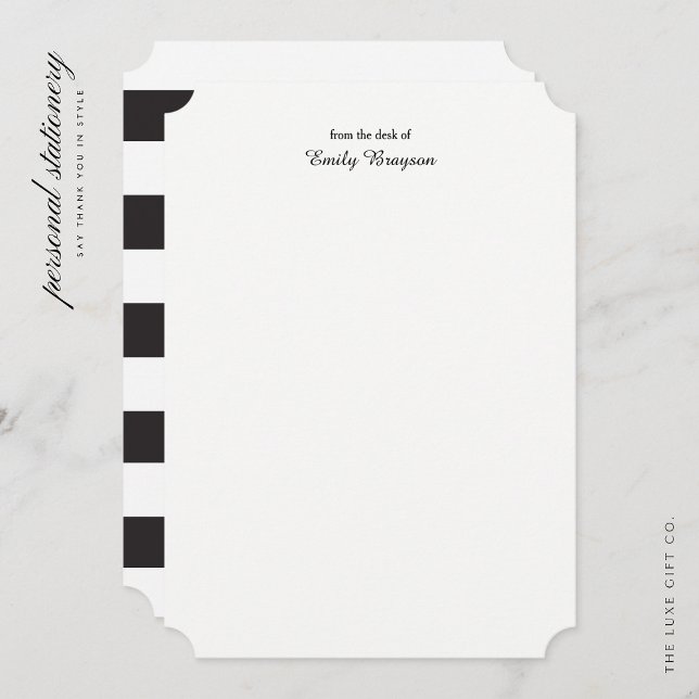 Personalized Bracket Edge Note Cards Stripes Mitteilungskarte (Von Creator hochgeladen)
