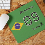 Personalized Brasil Soccer Fan Desk Accessory Mousepad<br><div class="desc">Enhance your workspace with the vibrant energy of the Seleção. This smooth, durable base is fully personalizable, letting you showcase your favorite player’s name and jersey number in true Brazilian colors. Designed for high-precision tracking and lasting comfort, it turns any standard desk setup into a dedicated fan zone for work...</div>