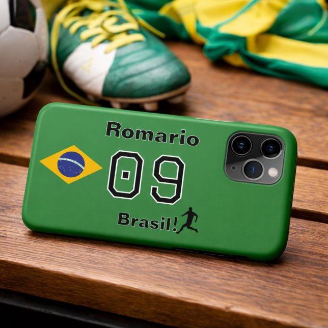 Personalized Brasil Soccer Legend Jersey Number Case-Mate iPhone Hülle (Von Creator hochgeladen)