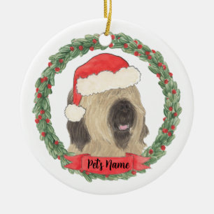 Personalized Briard Christmas Keramik Ornament