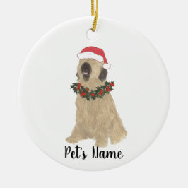 Personalized Briard Christmas Keramik Ornament
