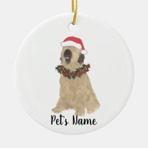 Personalized Briard Christmas Keramik Ornament