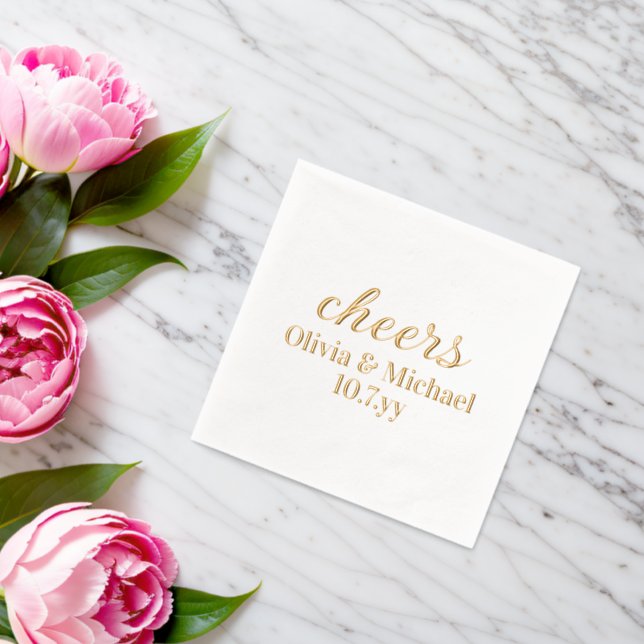 Personalized Bride and Groom Wedding Reception Servietten Mit Folie (Insitu (Hochzeit))