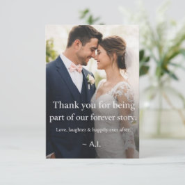 Personalized Bride & Groom Photo Thank You Card | Dankeskarte
