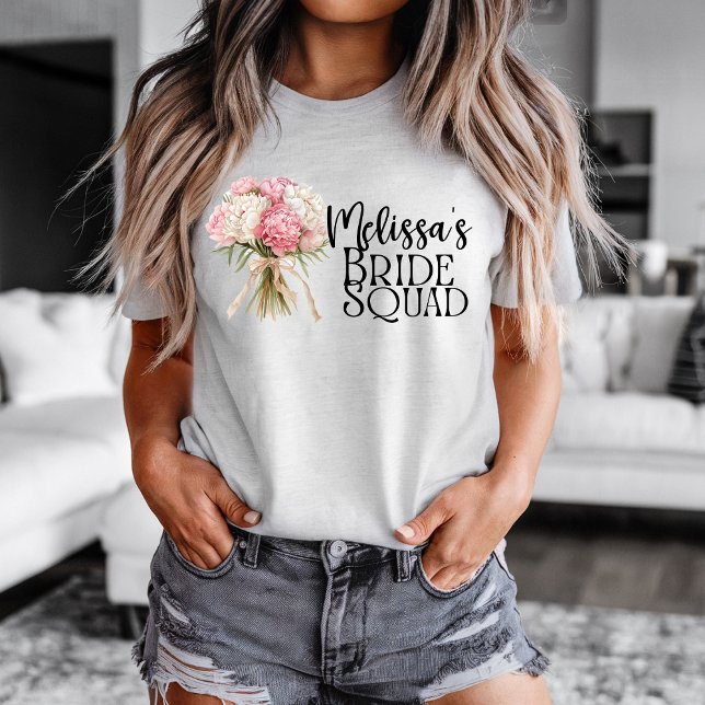 Personalized Bride Squad T-shirt (Personalize this cute Bride Squad t-shirt. )